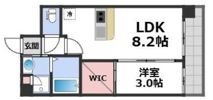Luxe新大阪Ⅵの間取り画像