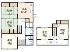野上貸家の間取り画像