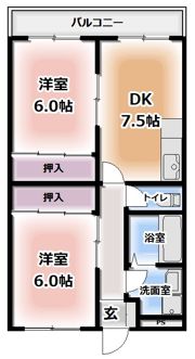 ビューテラス畷B棟の間取り画像