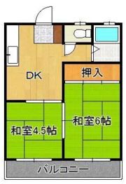 ワシダハイツ永犬丸A・Bの間取り画像