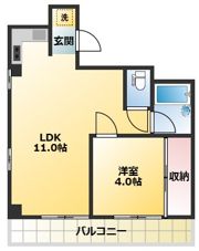 ハイツかつらの間取り画像