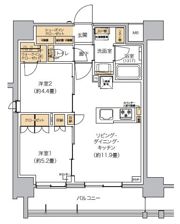 リビオメゾン芝浦の間取り画像