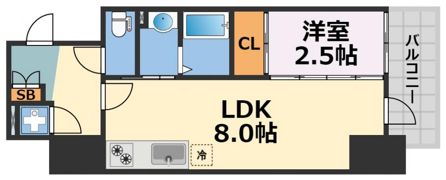 エスリードレジデンス本町パークフロントの間取り画像