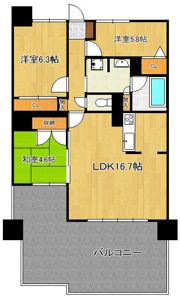 サンパーク鉄王 706号室の間取り画像