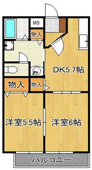 プレジデントタカヤ6 Aの間取り画像