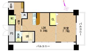 グラビスコート紙屋町の間取り画像