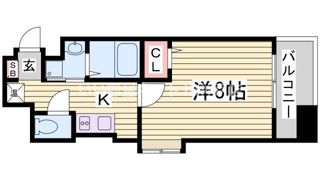 エスティロアール神戸駅前の間取り画像