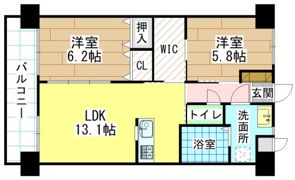 フローラ菜園場の間取り画像