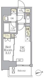 ザ・ライオンズフォーシア文京湯島の間取り画像