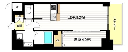 ソルテラスOSAKAJO ESTの間取り画像