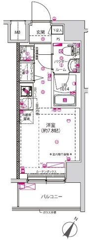 クラリッサ横浜シエルの間取り画像