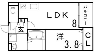 ヴィラクレール神戸の間取り画像