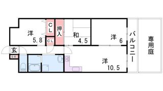 ライオンズマンション長田ヒルズ2号棟の間取り画像