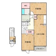 シャルムメゾン曙Bの間取り画像