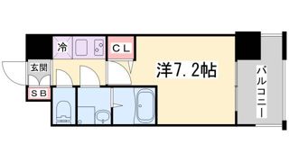 クレストタップ神戸湊町ブランの間取り画像