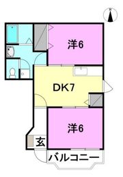 ピュアハイツ三町2 B棟の間取り画像