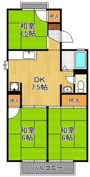 ボンセジュール企救丘 A棟の間取り画像