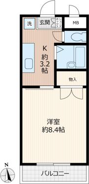 シャトレ新町Ⅱの間取り画像