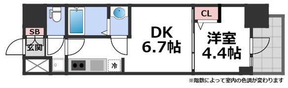 プレサンスOSAKA東成中本ハーヴィルの間取り画像
