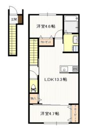 （仮称）物見東2丁目アパートの間取り画像