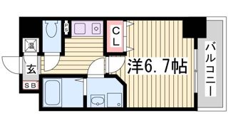 アスヴェル神戸元町の間取り画像
