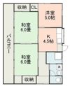 長嶺南貸家Aの間取り画像