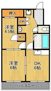 東大谷スカイハイツの間取り画像