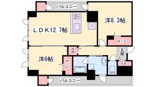 神戸海岸通 萬利Residenceの間取り画像