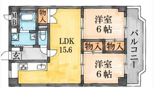 サンライト星ヶ丘の間取り画像