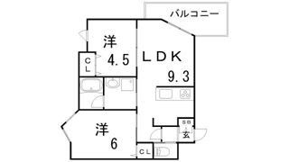 プリオーレ神戸大開通の間取り画像