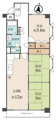 ベルヴィ本山中町の間取り画像