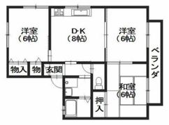グランドール祇園B棟の間取り画像