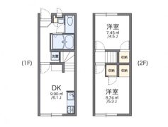 レオパレスタウンビュー飛田Ⅱの間取り画像