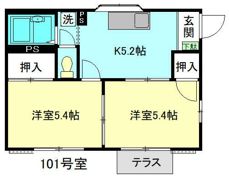 コーポラスルミネの間取り画像