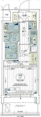 エステムコート難波Ⅴブロードの間取り画像