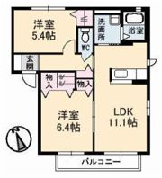 ヴィレッジ中陣 B棟の間取り画像