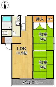 サンハイツ力丸B棟の間取り画像