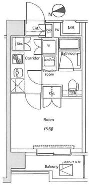 プレミアムキューブ大森デューの間取り画像