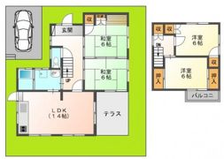 吉山戸建ての間取り画像