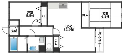 パル鷹取の間取り画像