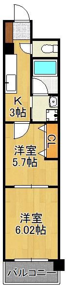 ラフィーネ到津学園通りの間取り画像