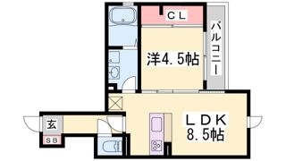 セジュール下山手通の間取り画像