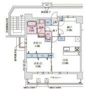 スプランディッド玉造DUEの間取り画像