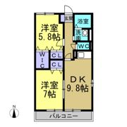 ハイム白山 Ⅰの間取り画像