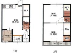 寿町テラスハウス3戸1の間取り画像