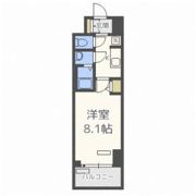 プレサンス谷町九丁目駅前の間取り画像