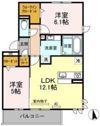 ラルジュ高峯 Aの間取り画像