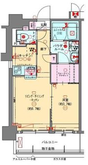 プレサンスNEO長堂アウローラの間取り画像
