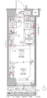 クレイシアIDZ祐天寺の間取り画像