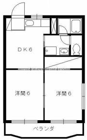 コーポラスサンライズAの間取り画像